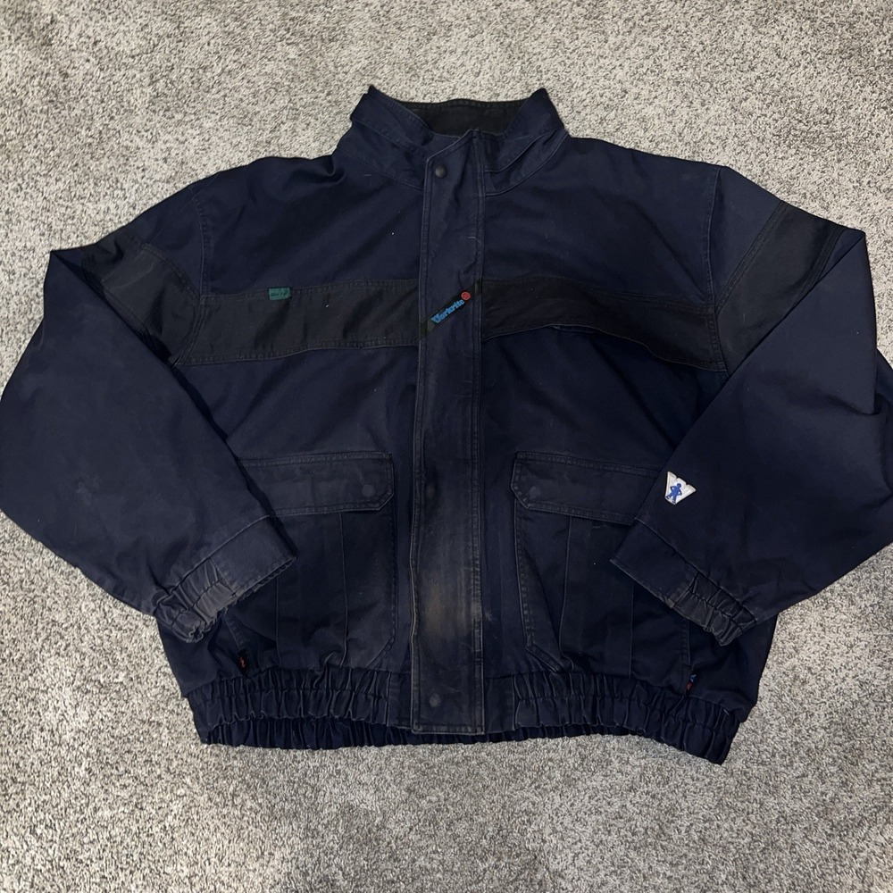 Vintage Workrite FR Work Jacket Mens L Full Zip Canvas Bomber ATPV